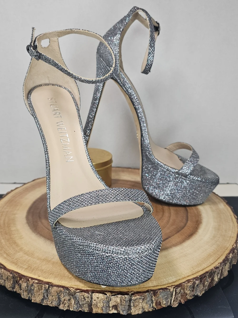 Stuart Weitzman elegant silver